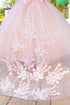 Girls Multi Color Bliss Mini Quince Off-Shoulder Tail Pageant Dress 2-16